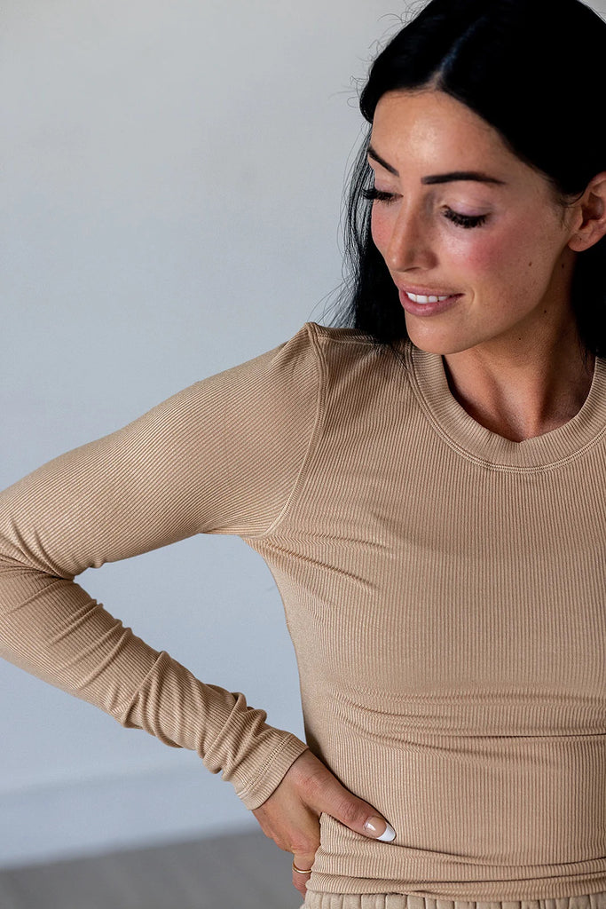 Après Actif Essential Ribbed Long Sleeve | Champagne