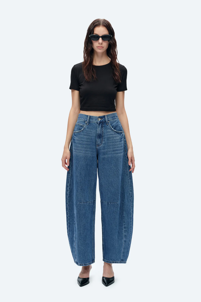 BAYEAS Katia Tailored Barrel Legged Denim Jeans | Stellar