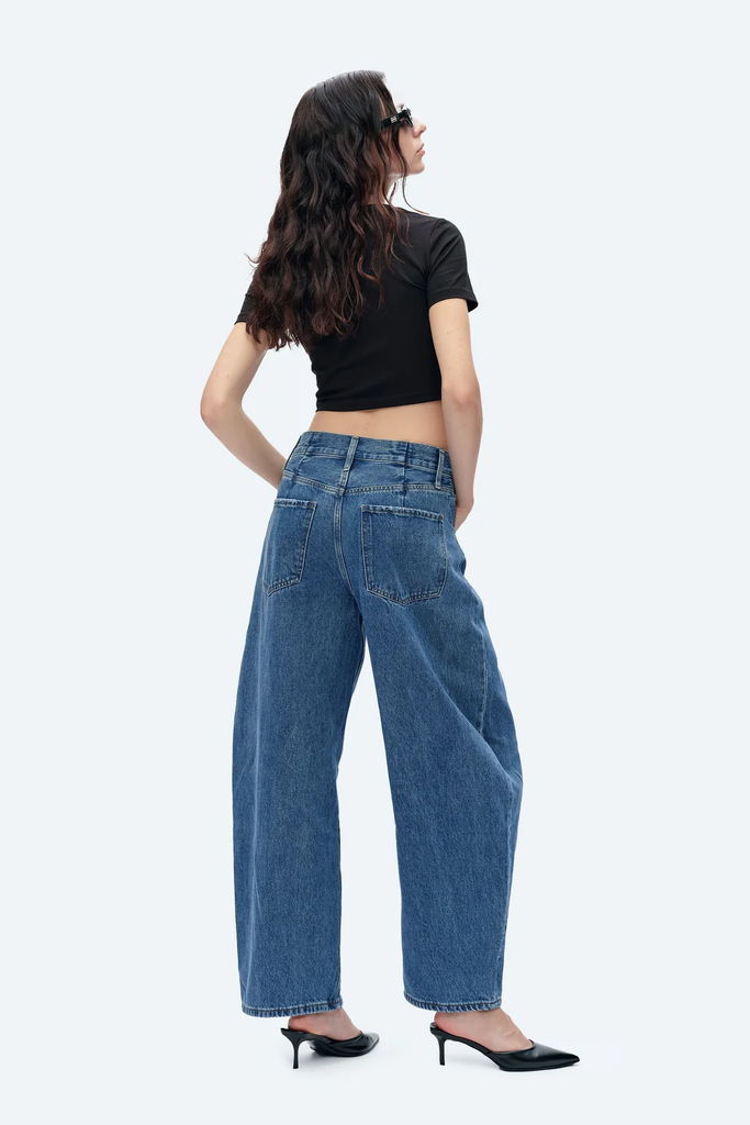 BAYEAS Katia Tailored Barrel Legged Denim Jeans | Stellar