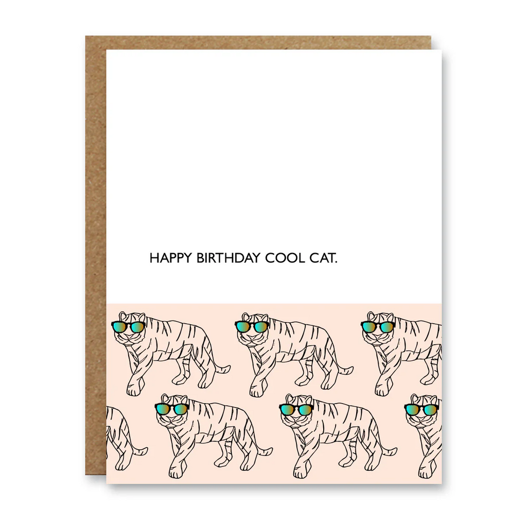 Boo To You - Birthday Card - Cool Cat