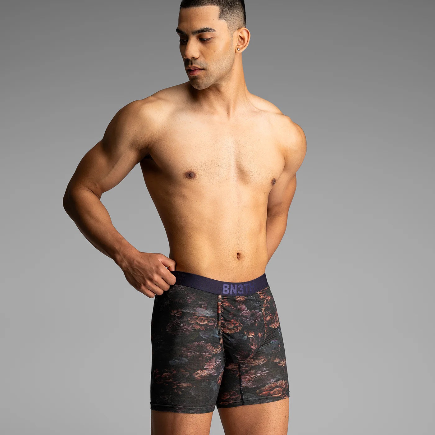 Classic Icon Boxer - Dark Floral Dark Navy