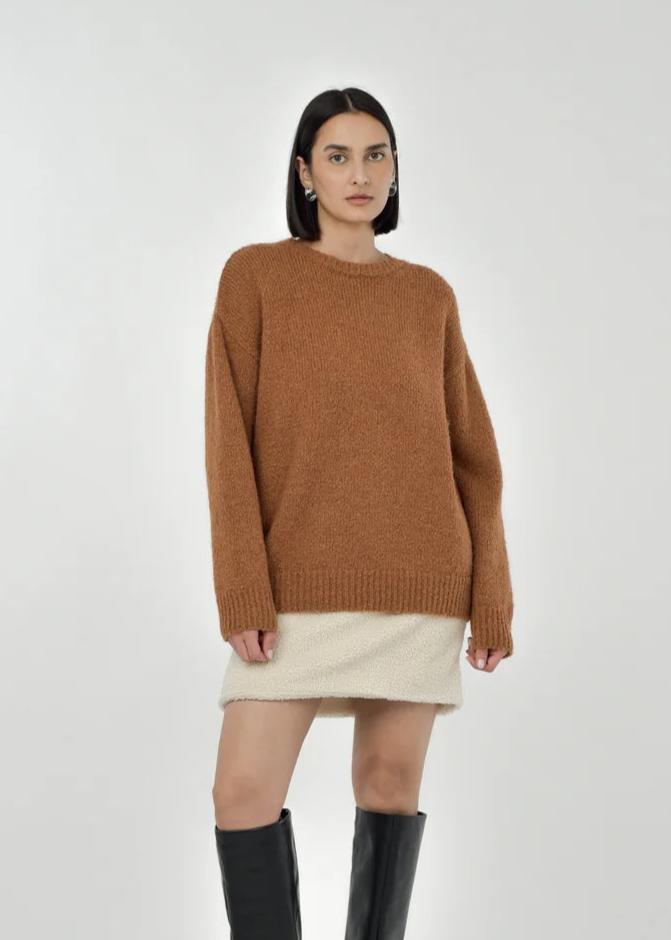 Paper Label Goldie Sweater | Golden Nutshell, Designed in Canada. 