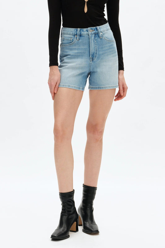 Elowen High Rise Jean Shorts - Light Blue