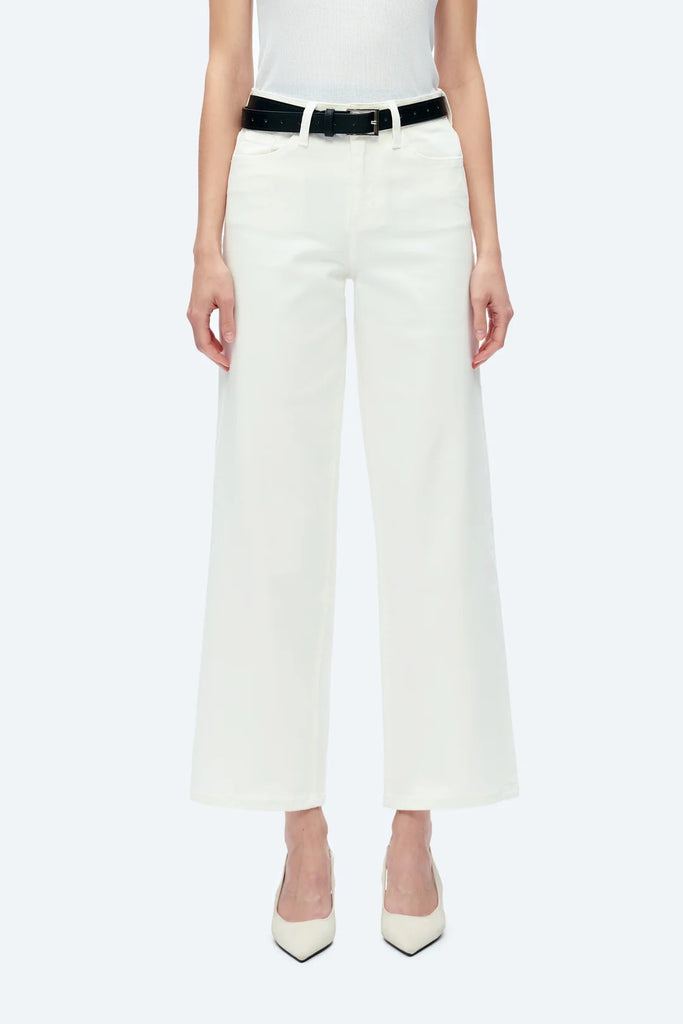 BAYEAS High Rise Wide Leg Jeans | White