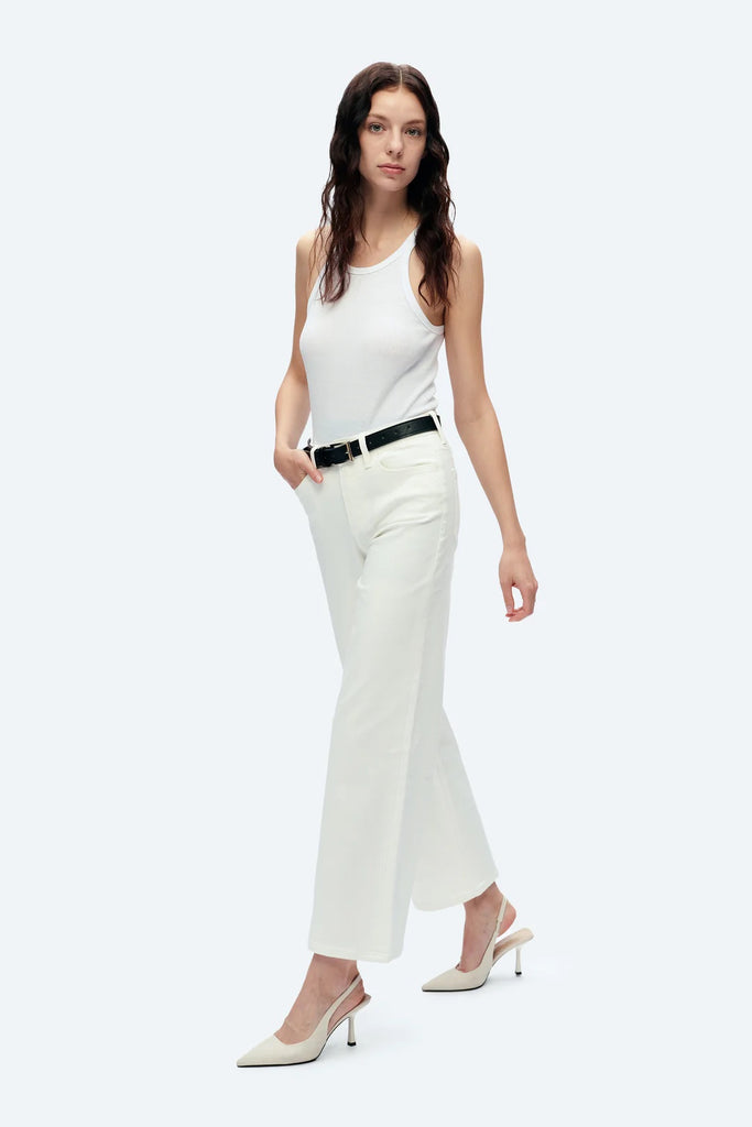 BAYEAS High Rise Wide Leg Jeans | White