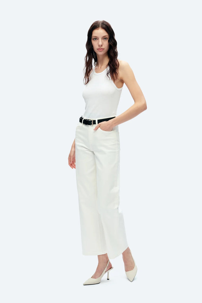 BAYEAS High Rise Wide Leg Jeans | White