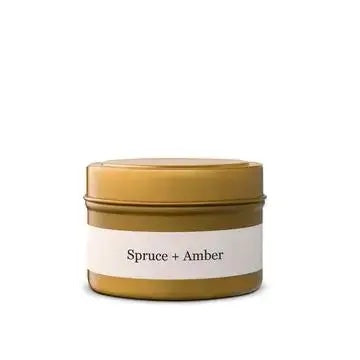 Brand & Iron Tin Series Soy Candle | Spruce + Amber