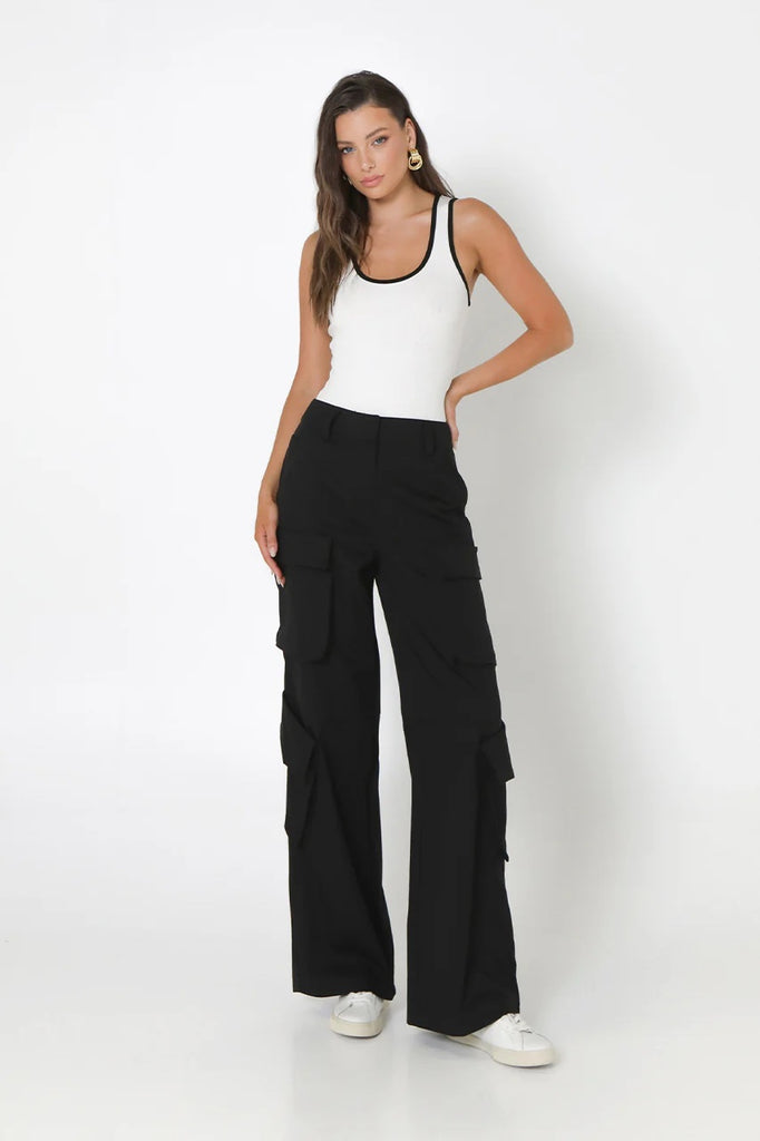 Madison the Label Blane Cargo Pants, Black | Designed in Australia