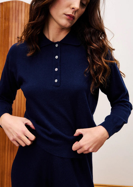 FRNCH Chedid Sweater | Navy, Designed in France