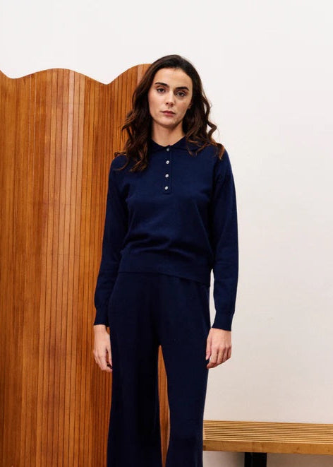 FRNCH Chedid Sweater | Navy, Designed in France