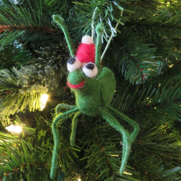 Felt So Good, Christmas Cricket Hanging Ornament | Handmade