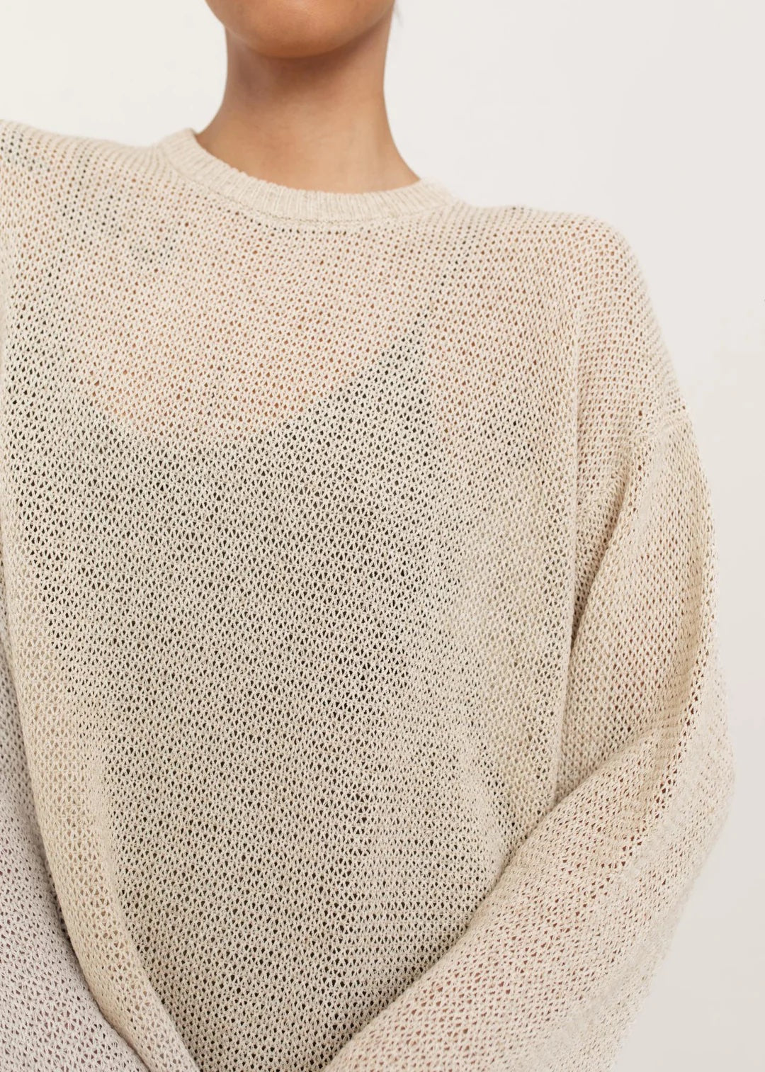 Paper Label TBL Oversized Crew | Flax, Designed in Canada