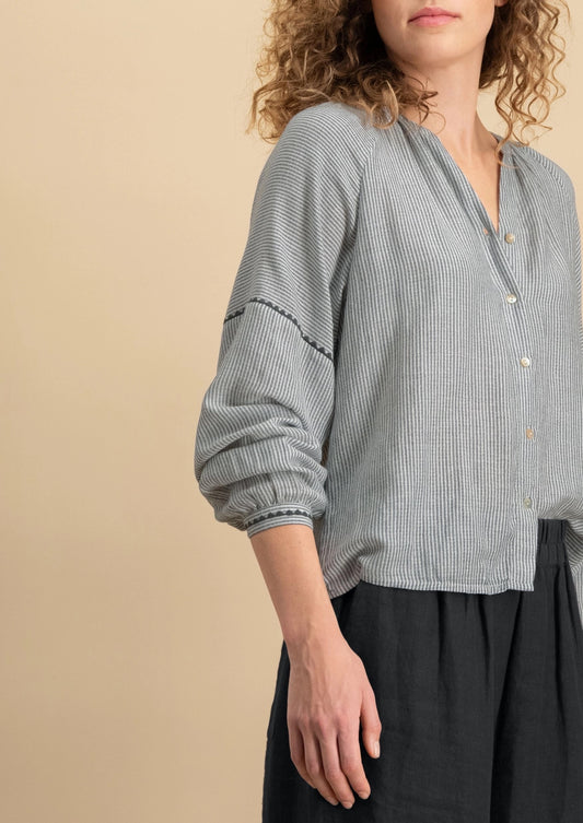 Circle Of Trust - Everlee Blouse - Nero Stripe
