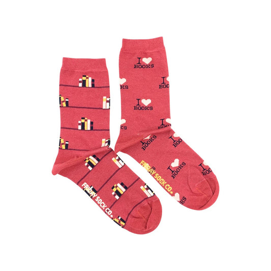 Friday Sock Co. Women's Mismatched Socks | I Love Books