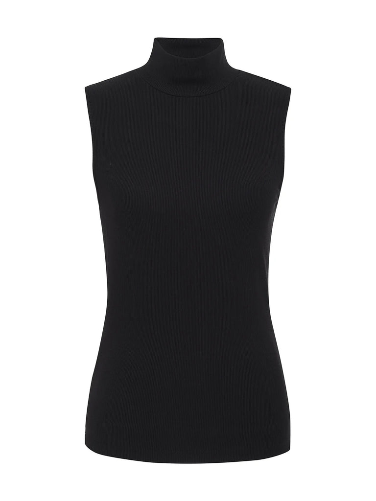 Sanctuary - Essential Sleeveless Mock Neck - Black