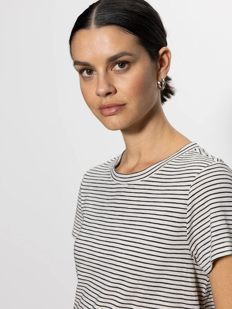 Sanctuary The Perfect Tee | Pumice Stone Black Stripe