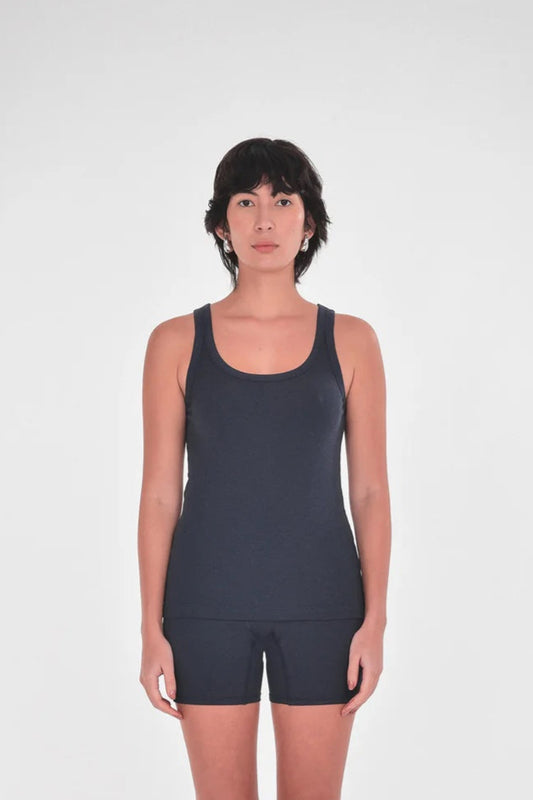 Paper Label Mara Tank | Midnight Blue, Designed in Canada