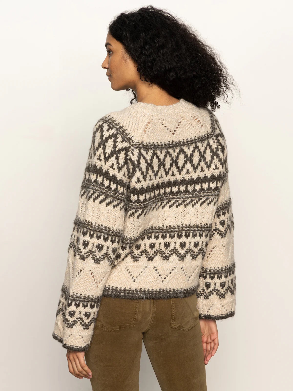 Fairisle Crewneck Sweater - Light Oat Multi