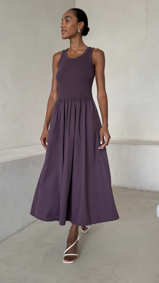 Charli - Marnie Dress | Grape, Made in Italy