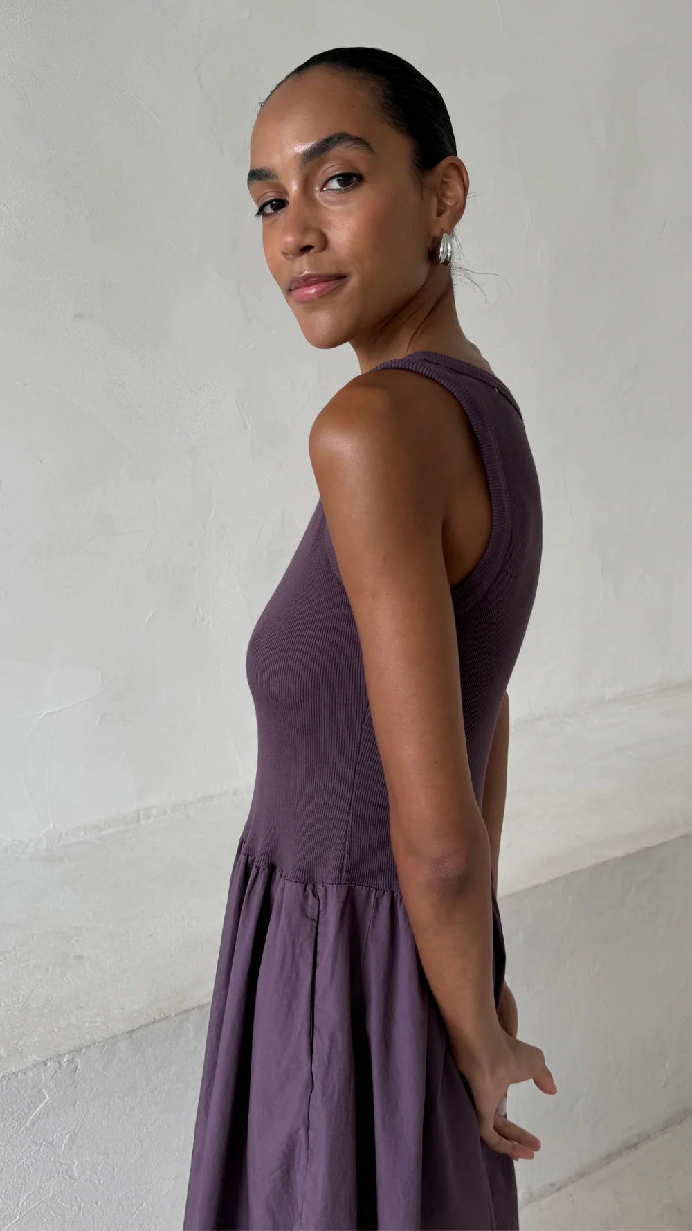 Charli - Marnie Dress | Grape, Made in Italy