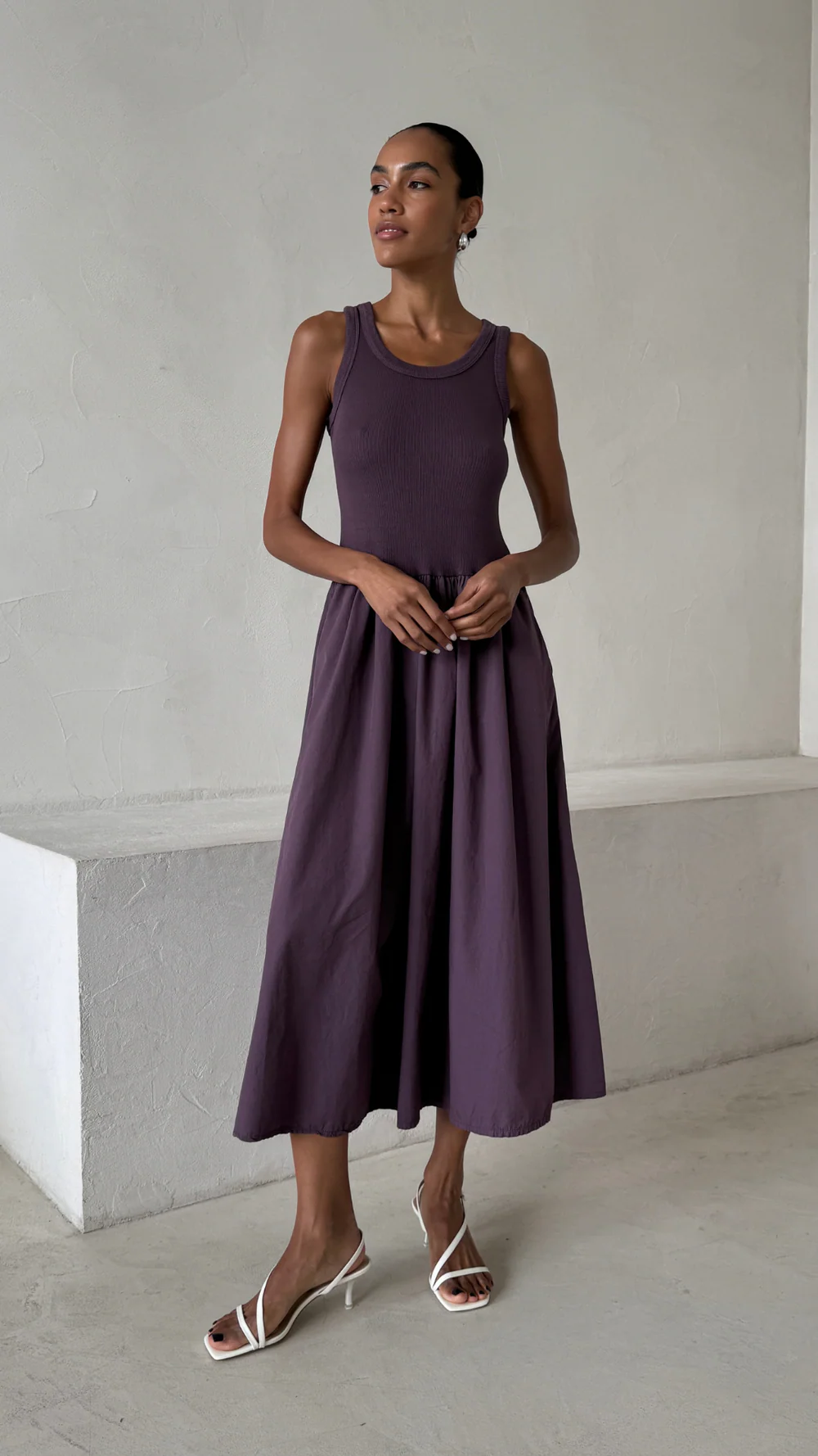 Charli - Marnie Dress | Grape, Made in Italy