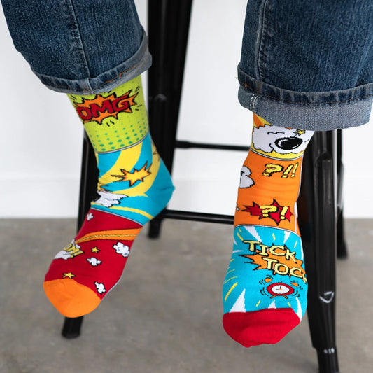 Friday Sock Co. Men's Mismatched Socks | Comic Book