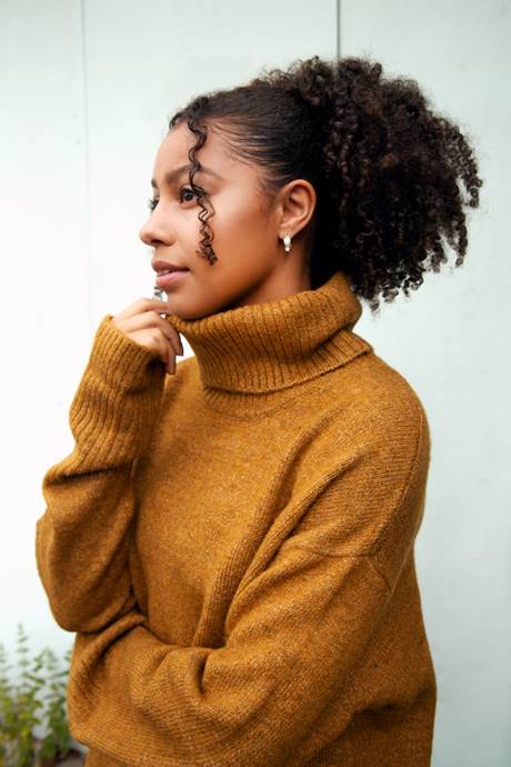 Dog Walker Chunky Cowl Sweater - Bronze