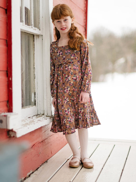 Elizabeth Garden Kids Dress - Latte