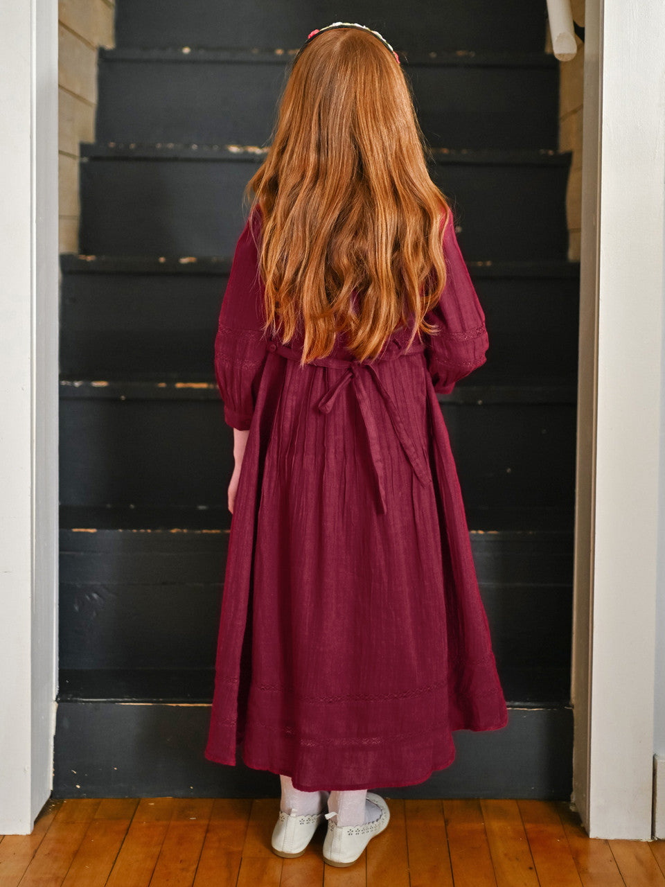 April Cornell Bespoke Kids Dress | Crimson, Designed in Canada 