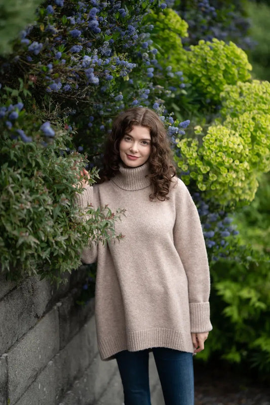 Echo Verde Dog Walker Chunky Cowl Sweater | Hazel