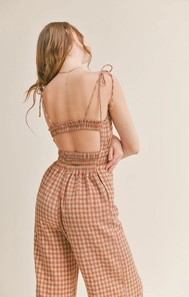 Sadie and Sage Fall Is Here Jumpsuit, Brown | Designed in the USA