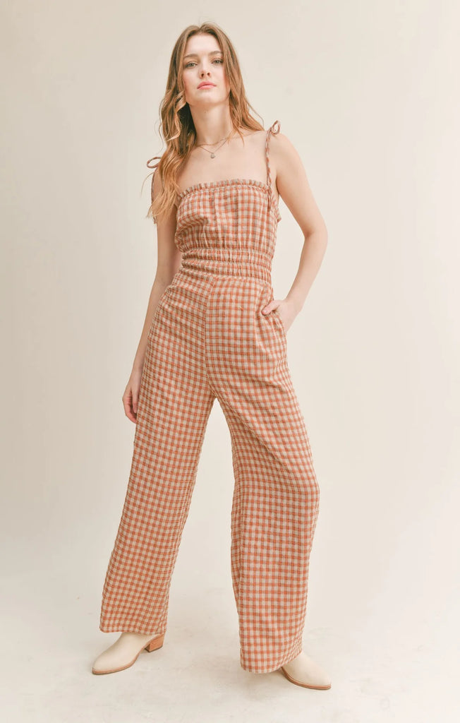 Sadie and Sage Fall Is Here Jumpsuit, Brown | Designed in the USA