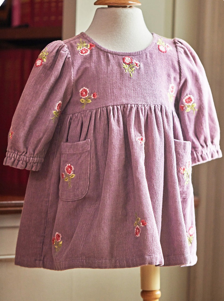 April Cornell Fiona Corduroy Baby Dress - Amethyst