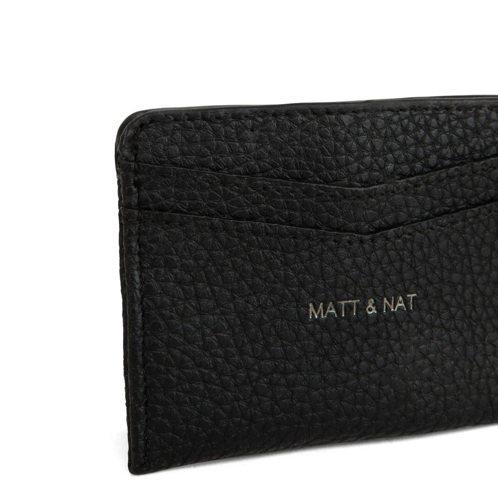 Matt & Nat Junya Card Holder | Purity Black, Vegan Leather