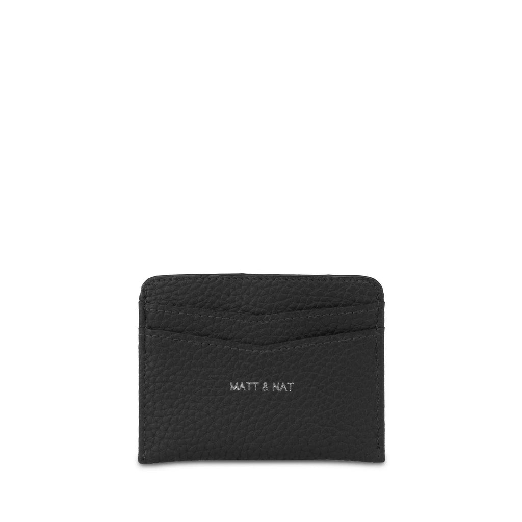 Matt & Nat Junya Card Holder | Purity Black, Vegan Leather