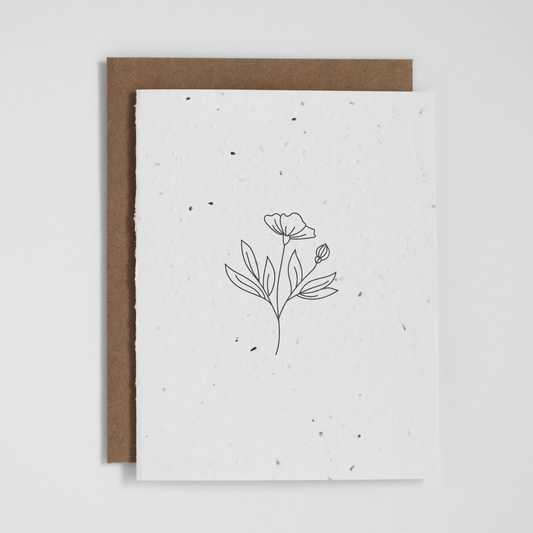 Plantable Just Because / Friendship Card - Single Floral