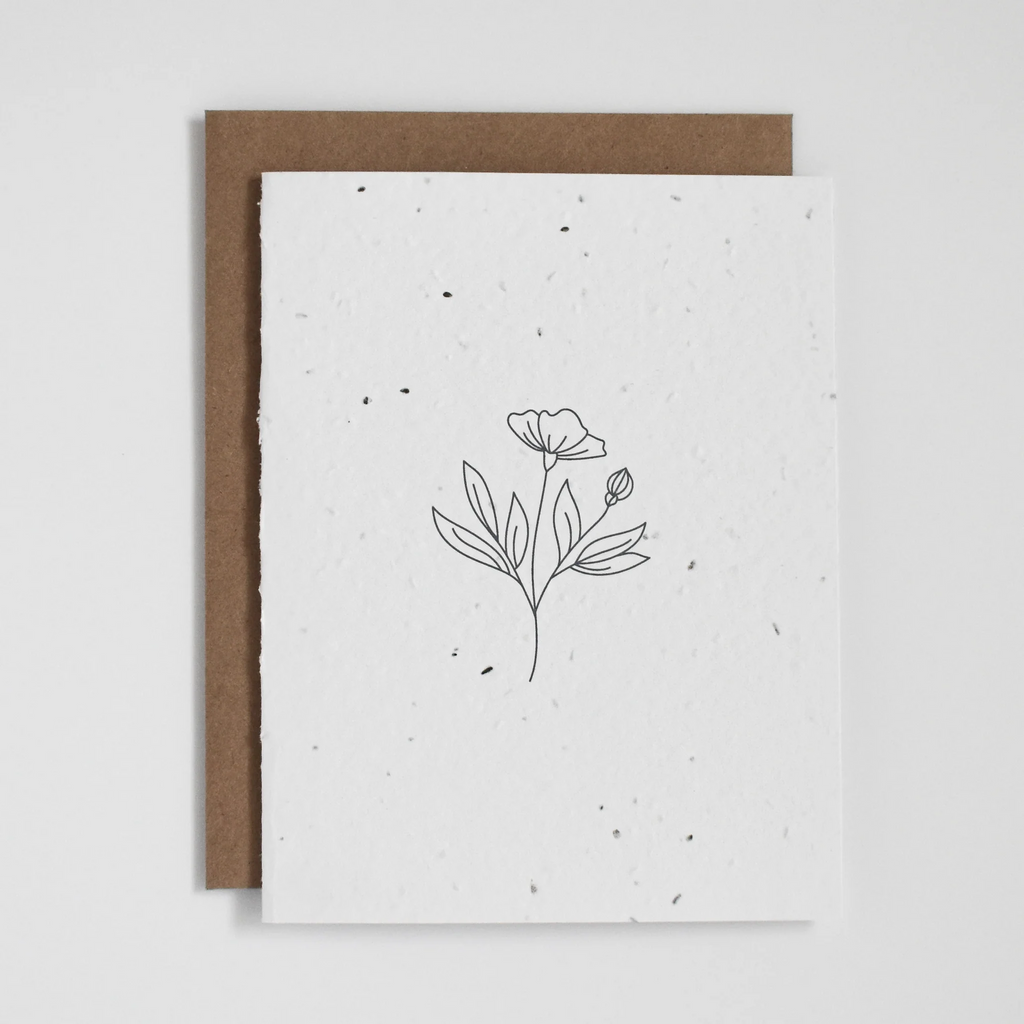 The Good Card - Plantable Just Because / Friendship Card - Single Floral