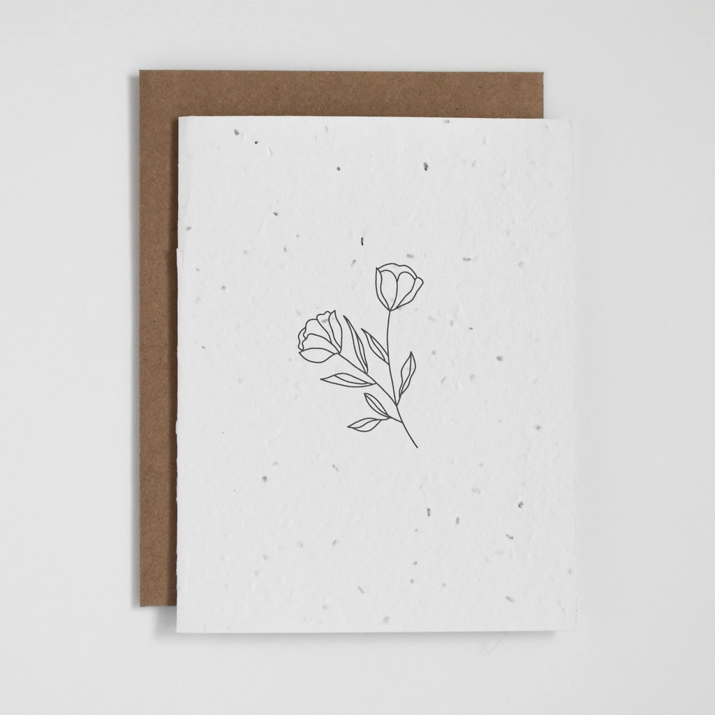 The Good Card - Plantable Just Because / Friendship Card - Double Floral