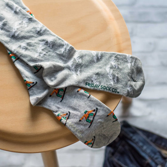 Men's Mismatched Socks - Mountain & Snowboarder