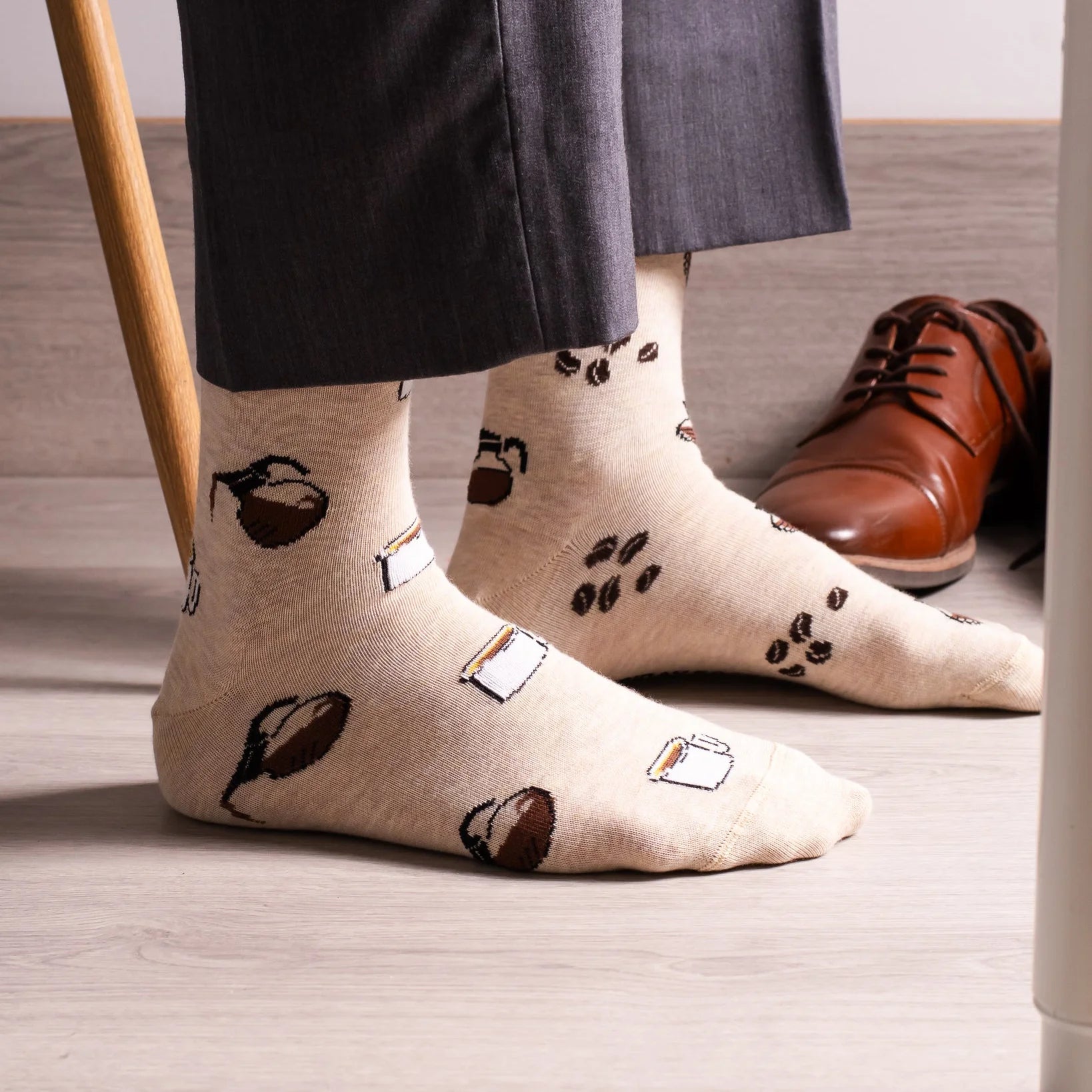 Friday Sock Co. Men's Mismatched Socks | Vintage Coffee