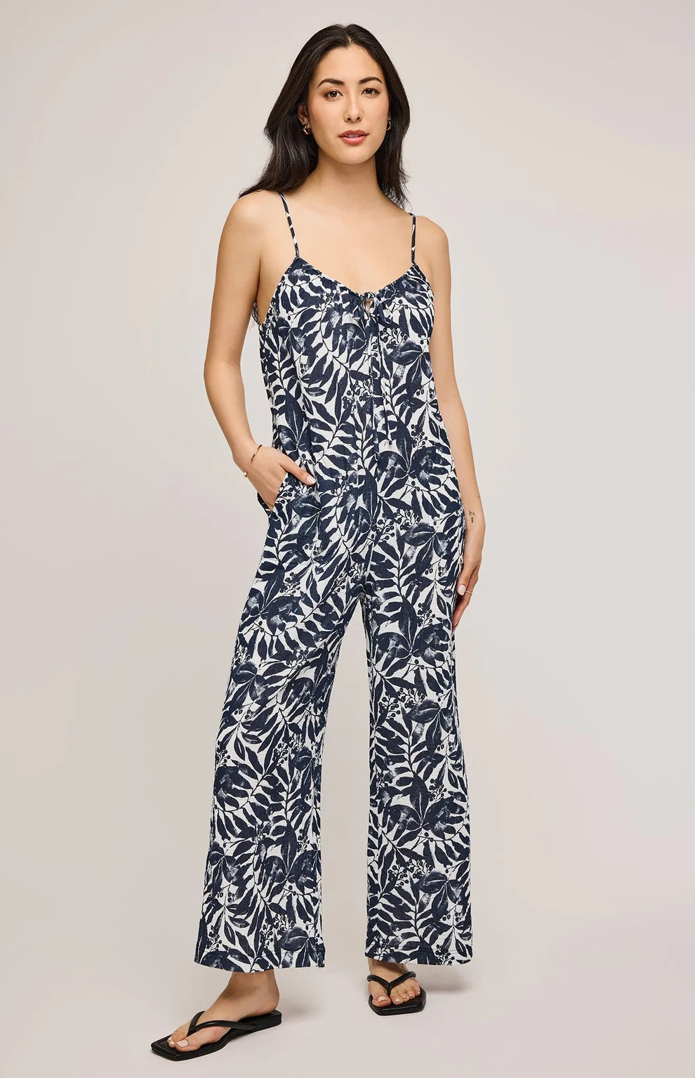 Gentle Fawn Matilda Jumpsuit | Navy Tropic, Designed in Canada