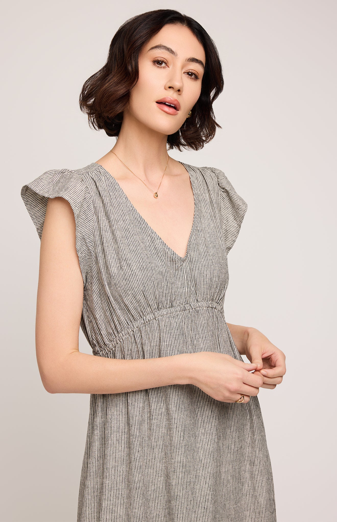 Gentle Fawn Eris Midi Dress | Black Stripe, Designed in Canada