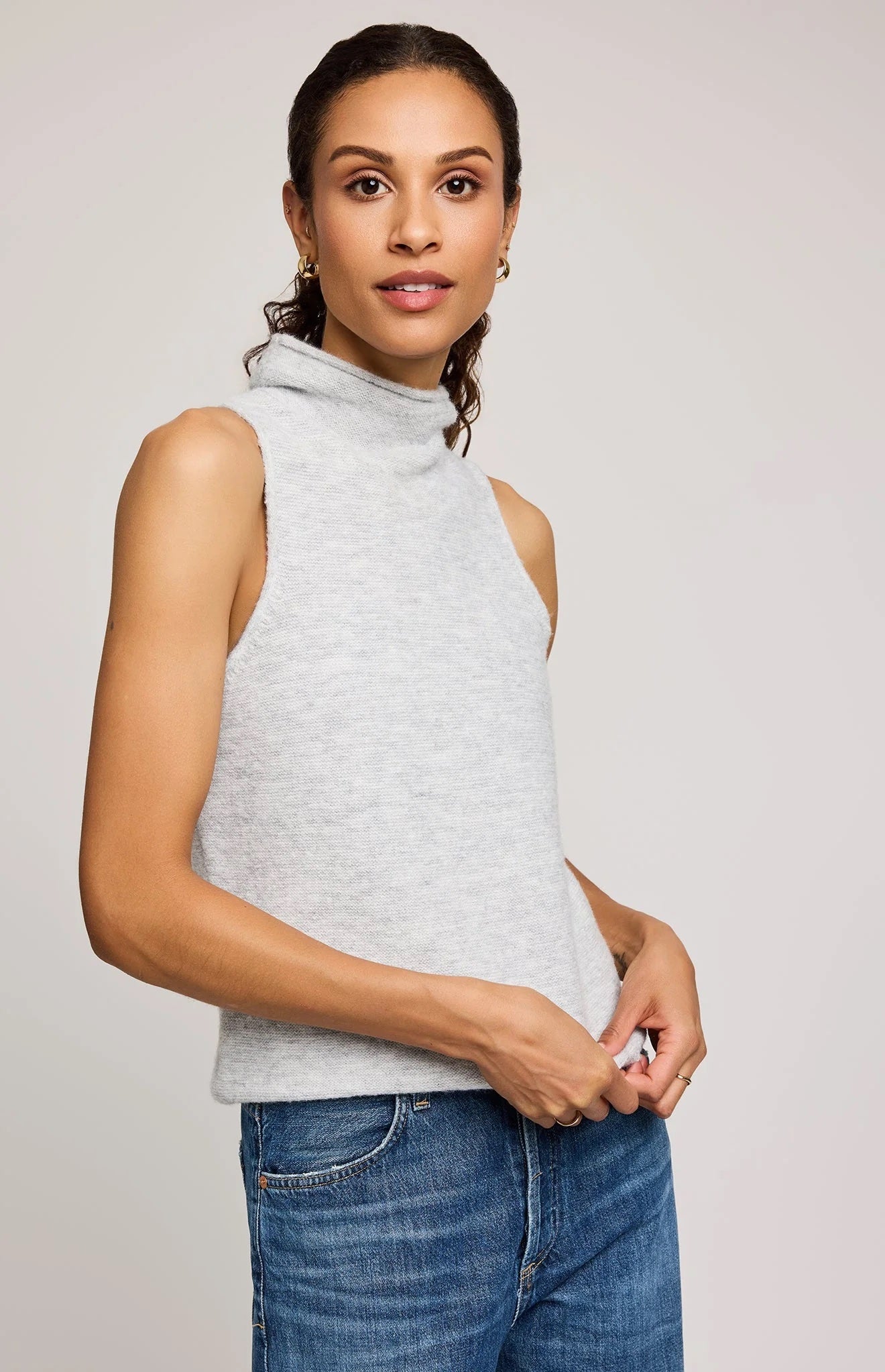 Orla Knit Sleeveless Top - Ash Grey