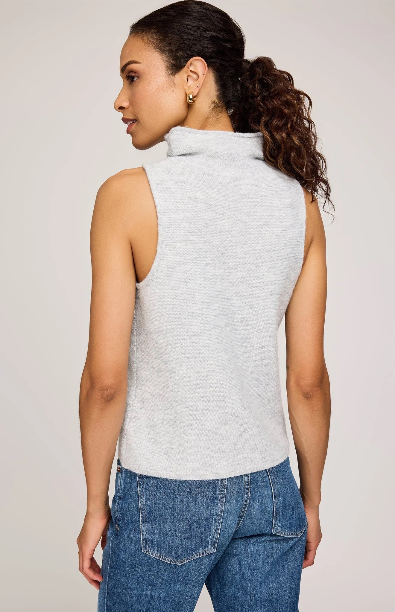 Orla Knit Sleeveless Top - Ash Grey