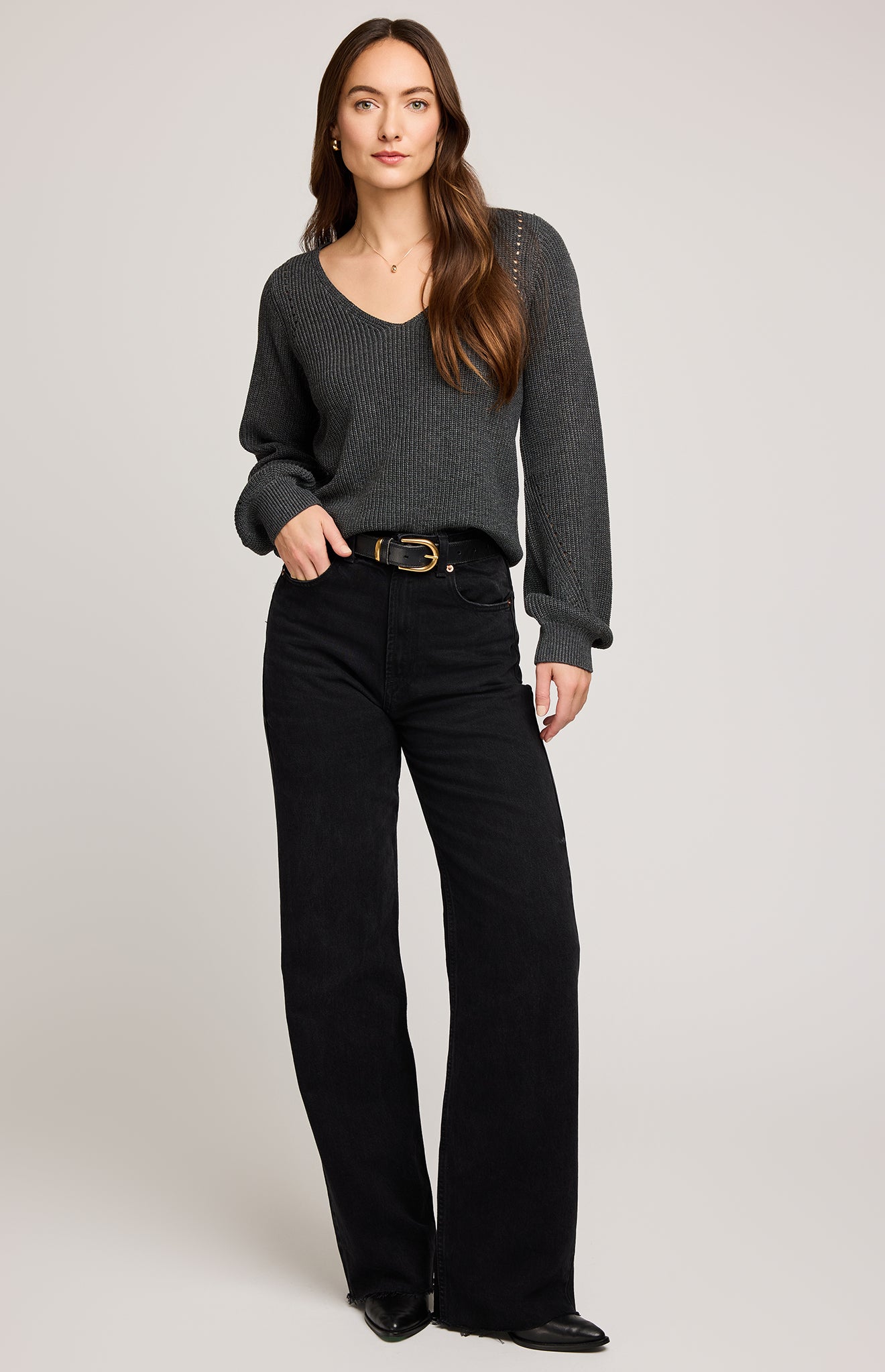 Gentle Fawn Hailey Pullover Sweater | Heather Charcoal