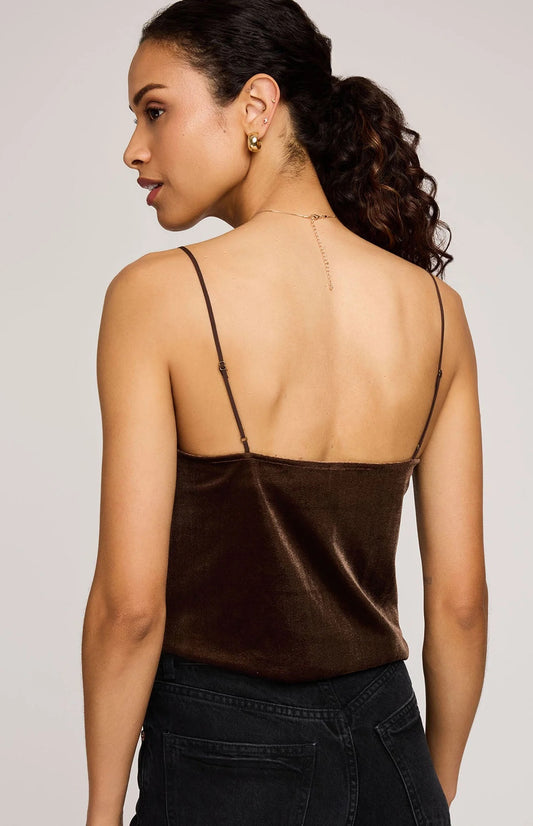 Sophie Velvet Tank - Ganache