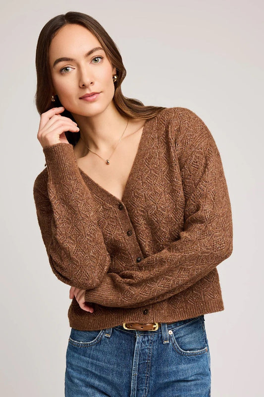Gentle Fawn Lila Cardigan - Heather Chestnut, Designed in Canada