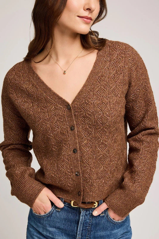 Gentle Fawn Lila Cardigan - Heather Chestnut, Designed in Canada