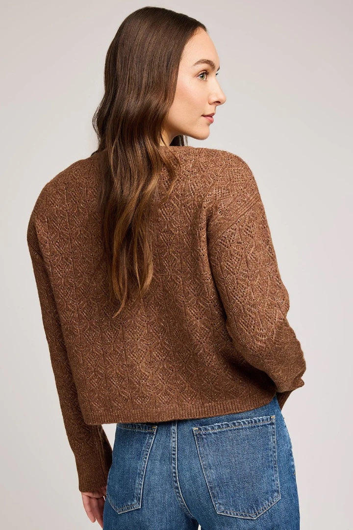 Gentle Fawn Lila Cardigan - Heather Chestnut, Designed in Canada
