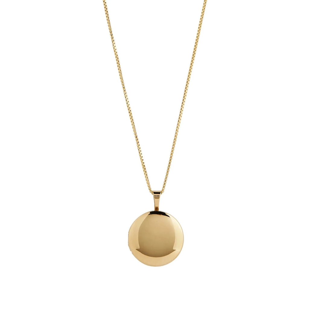 Lisbeth Jewelry Classic Round Locket Necklace | Gold Fill, Handmade